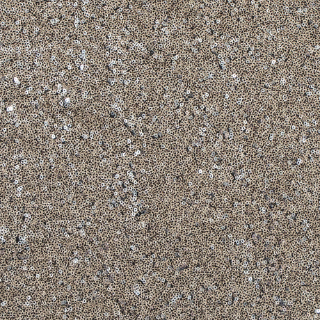 Jay Godfrey Pale Gold All-Over Circle Sequins Fabric on a Black Mesh