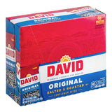 David Roasted Salted Whole Sunflower Seeds 1.6 oz. - 144/Case