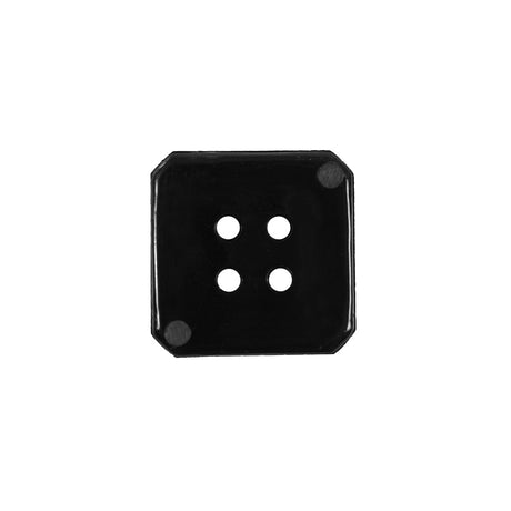 Black Square Bevel Cut Button - 24L/15mm