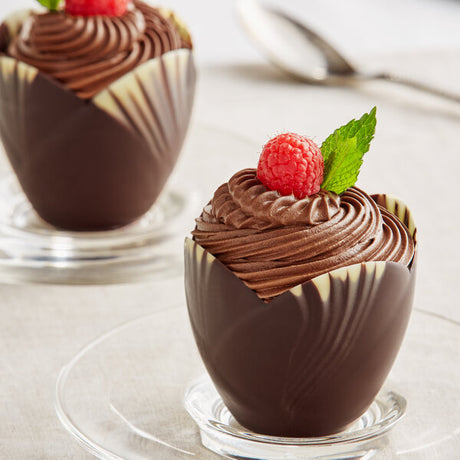 Callebaut Medium Marbled Chocolate Tulip Cup - 36/Box