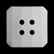 White Square Bevel Cut Button - 48L/30.5mm