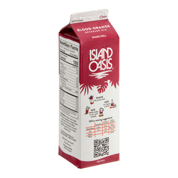 Island Oasis Blood Orange Frozen Beverage Mix 32 fl. oz. - 12/Case