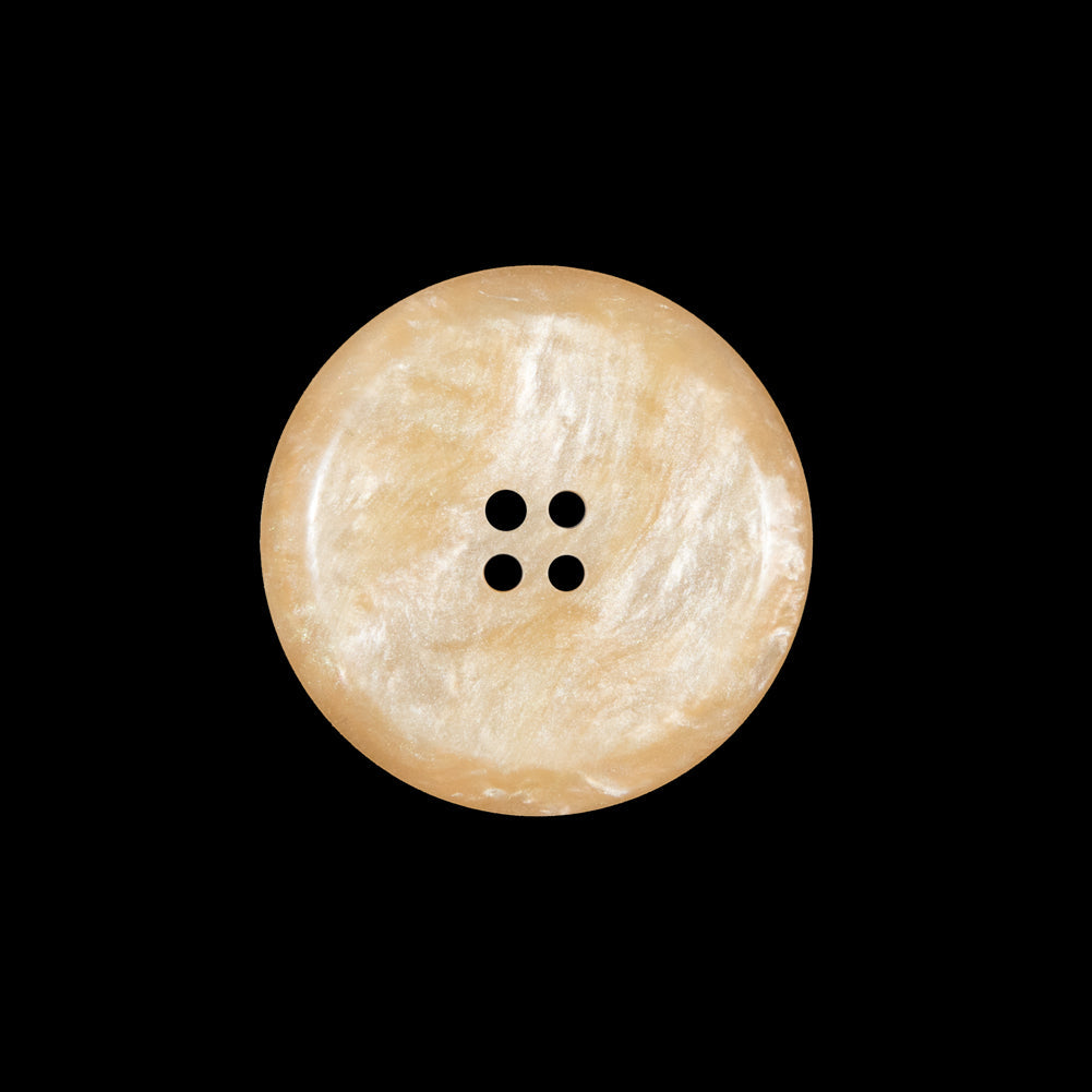 Beige Iridescent Plastic Button - 36L/23mm