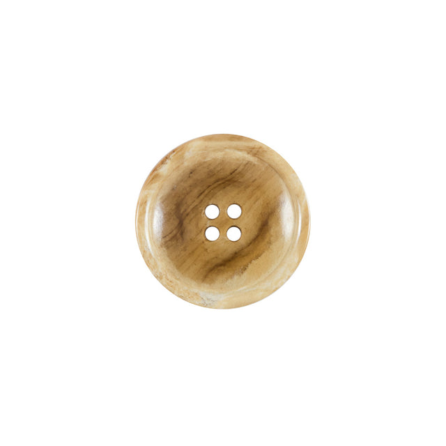 Beige 4-Hole Plastic Button - 24L/15mm
