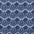 Stretch Corded Lace by Jay Godfrey - Mazarine Blue Floral Scallops
