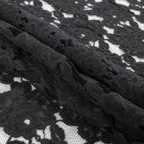 Jay Godfrey Black Floral Flocked Lace
