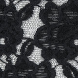 Jay Godfrey Black Floral Flocked Lace