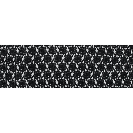 Jay Godfrey Black Floral Flocked Lace