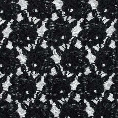 Jay Godfrey Black Floral Flocked Lace
