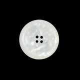 White Iridescent Plastic Button - 36L/23mm