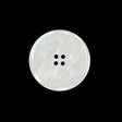 White Iridescent Plastic Button - 36L/23mm