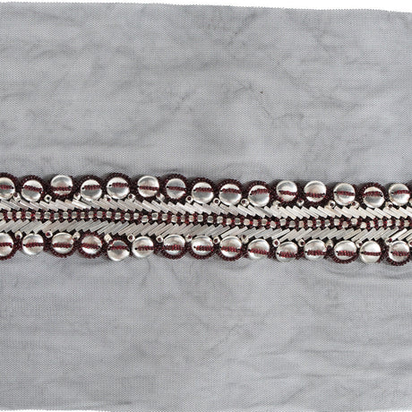 Fancy Beaded Metal Trim - 2.75"