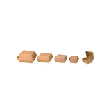 Packnwood Kraft Mini Burger Box, 2.8" x 2.8" x 2" H, Case of 500