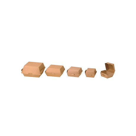Packnwood Kraft Mini Burger Box, 2.8" x 2.8" x 2" H, Case of 500
