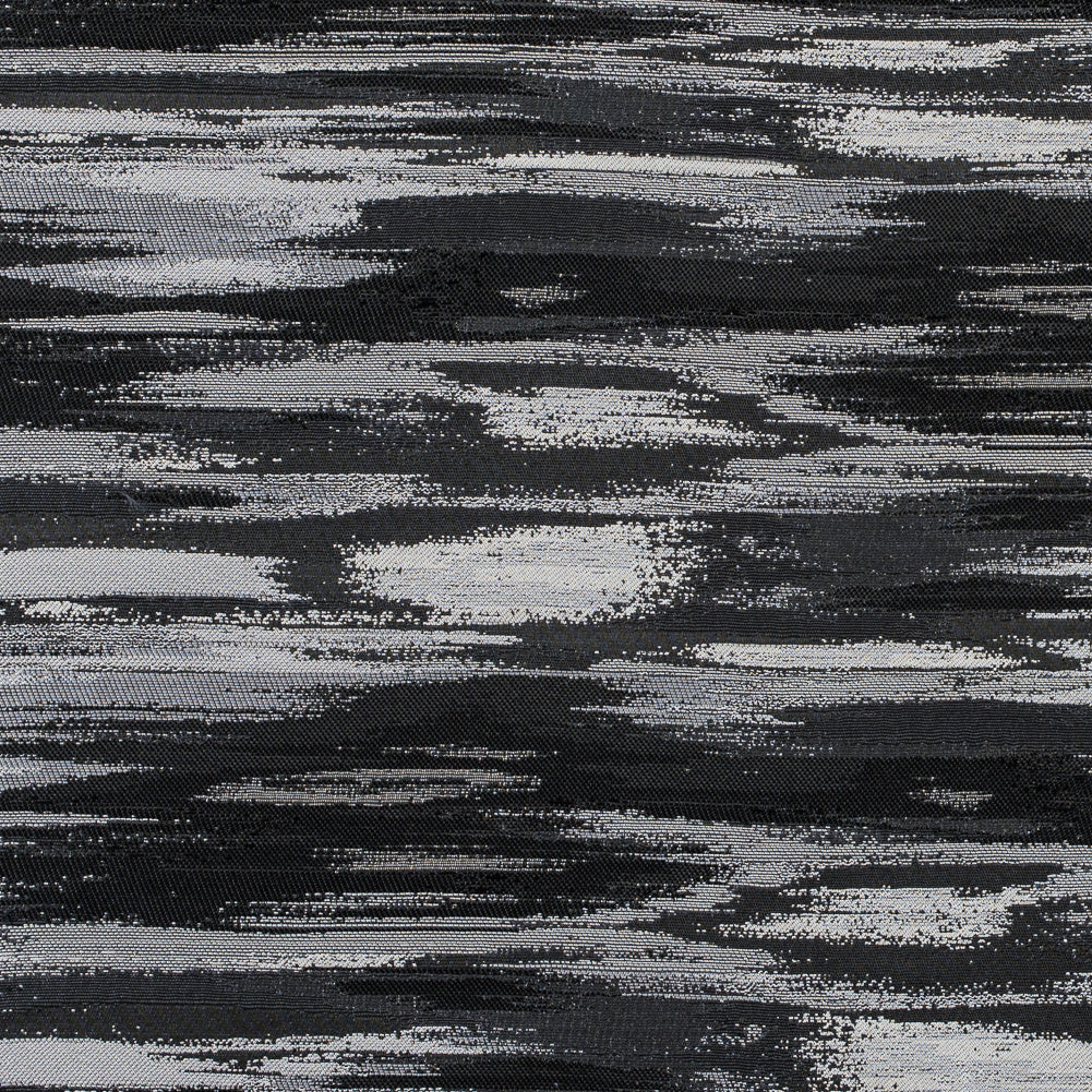 White Sand and Black Abstract Jacquard