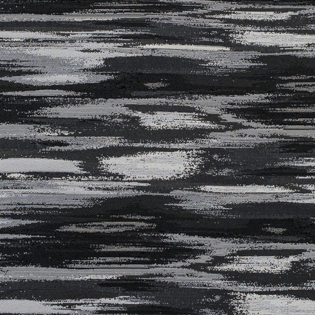 White Sand and Black Abstract Jacquard