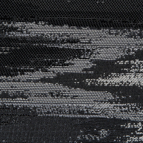 White Sand and Black Abstract Jacquard