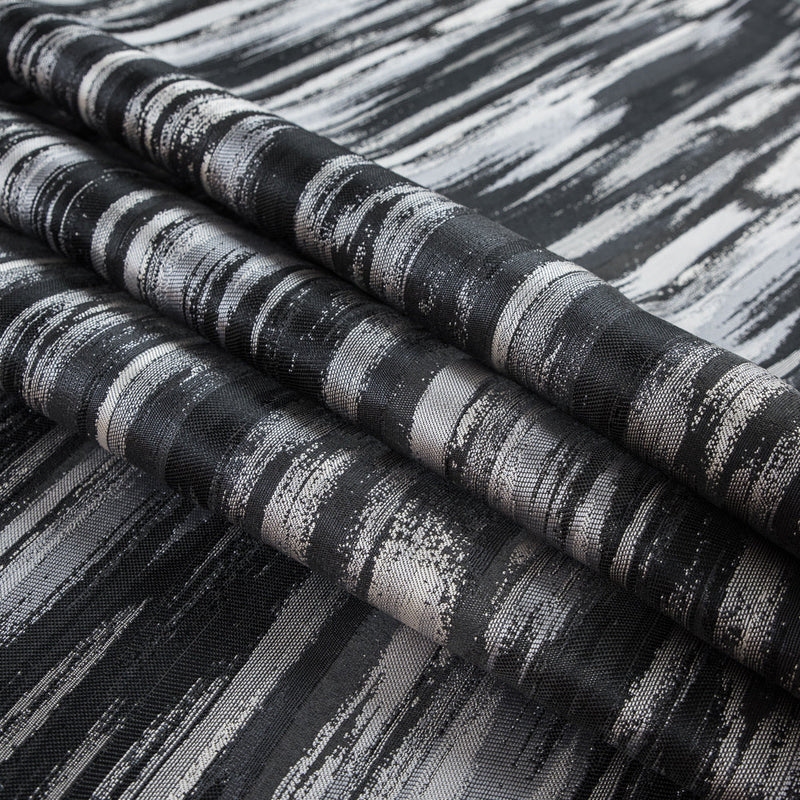 White Sand and Black Abstract Jacquard