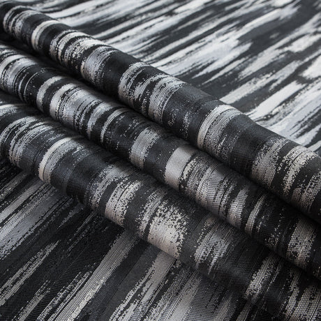 White Sand and Black Abstract Jacquard