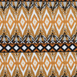 Golden Oak and Spruce Yellow Geometric Printed Stretch Double Knit