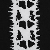 Black and White Abstract Awning Stripes on a Stretch Double Knit