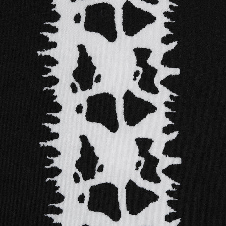 Black and White Abstract Awning Stripes on a Stretch Double Knit