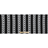 Black and White Abstract Awning Stripes on a Stretch Double Knit