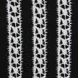 Black and White Abstract Awning Stripes on a Stretch Double Knit