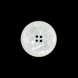 White Iridescent Plastic Button - 32L/20mm