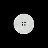White Iridescent Plastic Button - 28L/18mm