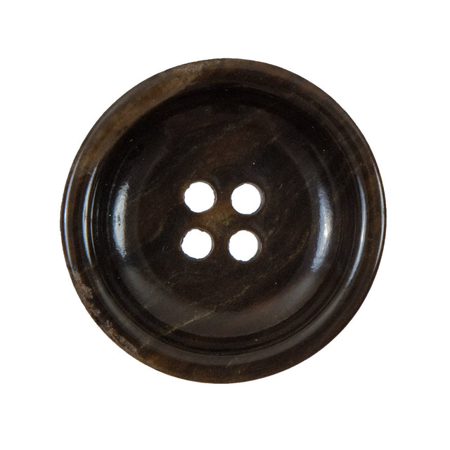 Brown Concaving Plastic Button - 45L/29mm