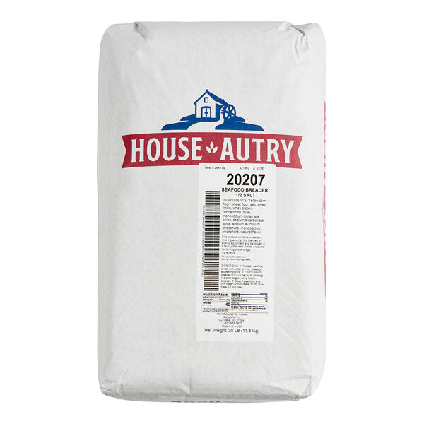 House-Autry 1/2 Salt Seafood Breader Mix 25 lb.