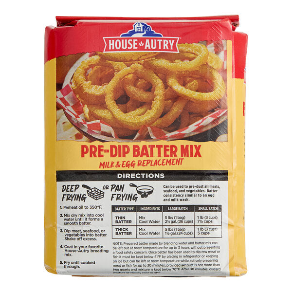 House-Autry Pre-Dip Batter Mix 5 lb. - 6/Case