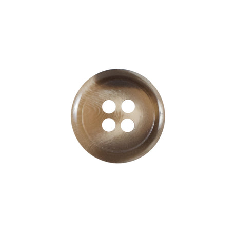 Brown 4-Hole Plastic Button - 24L/15mm