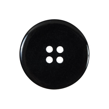 Black 4-Hole Plastic Button - 40L/25.5mm