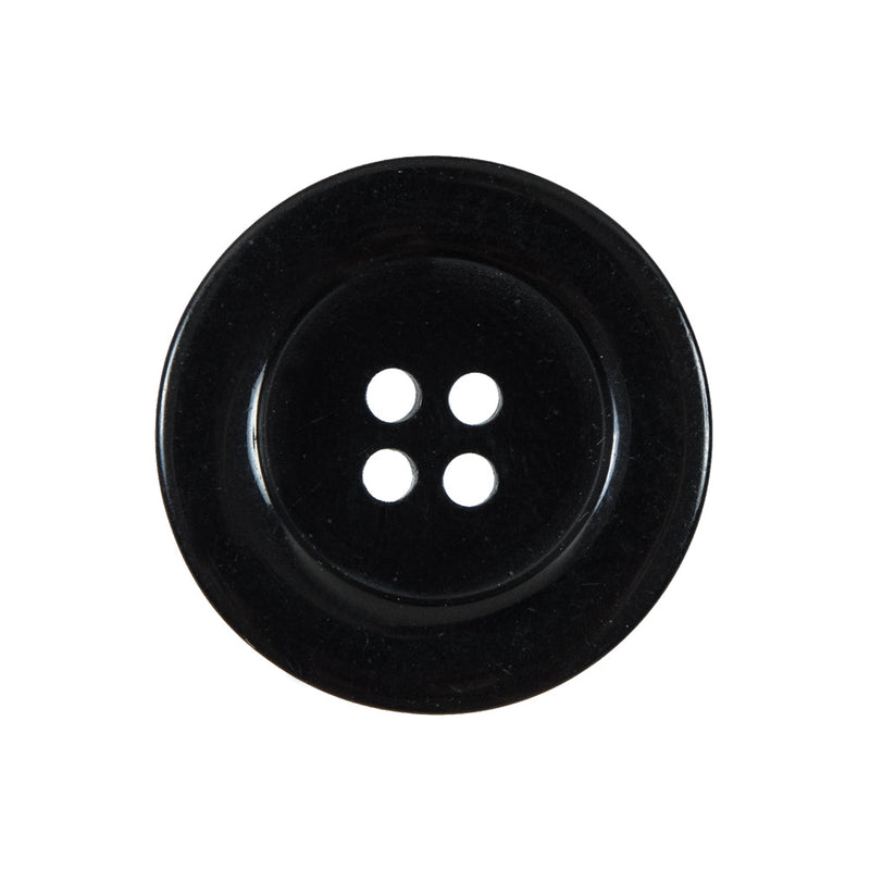 Black 4-Hole Plastic Button - 40L/25.5mm