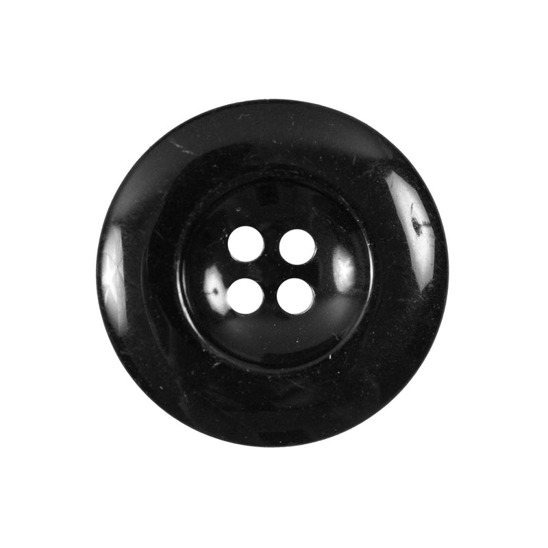 Black 4-Hole Plastic Button - 40L/25.5mm