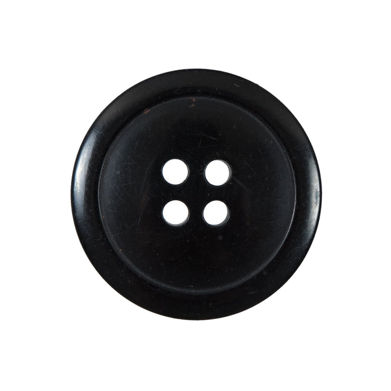 Black 4-Hole Plastic Button - 40L/25.5mm