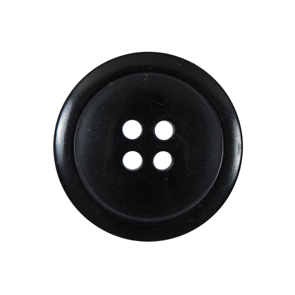 Black 4-Hole Plastic Button - 40L/25.5mm