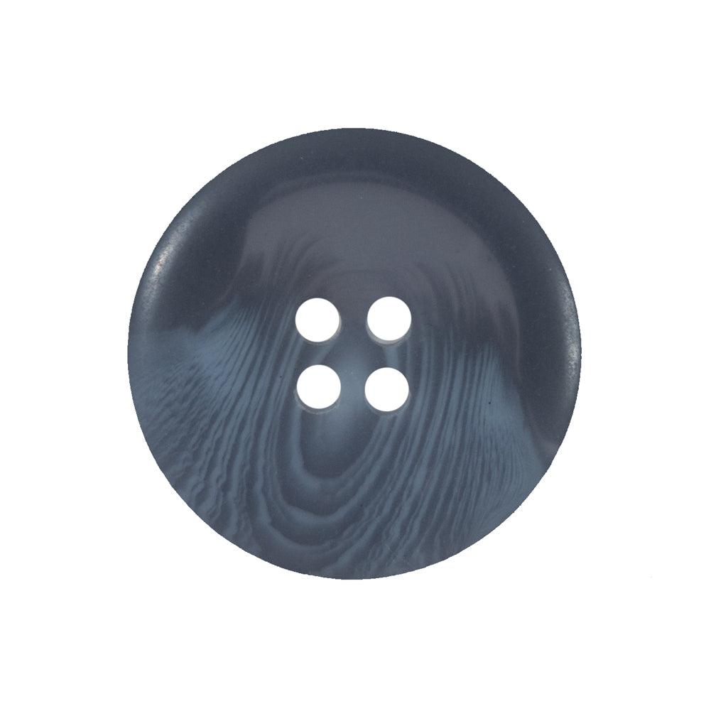 Blue Translucent Rimmed Plastic Button - 40L/25.5mm