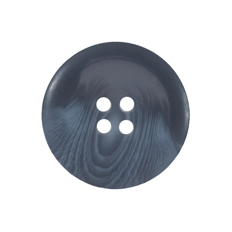 Blue Translucent Rimmed Plastic Button - 40L/25.5mm