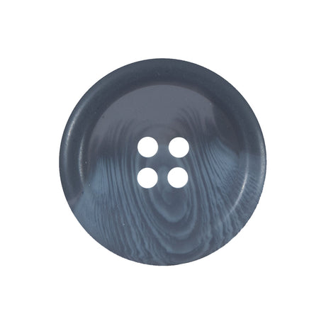 Blue Translucent Rimmed Plastic Button - 40L/25.5mm