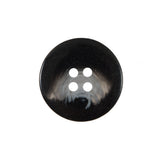 Black Rimmed Plastic Button - 36L/23mm