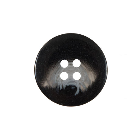 Black Rimmed Plastic Button - 36L/23mm