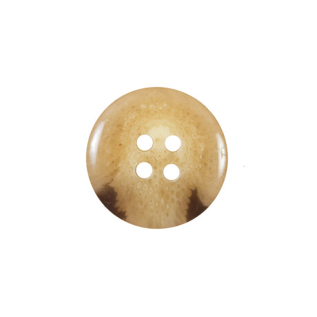 Beige and Brown 4-Hole Plastic Button - 30L/19mm