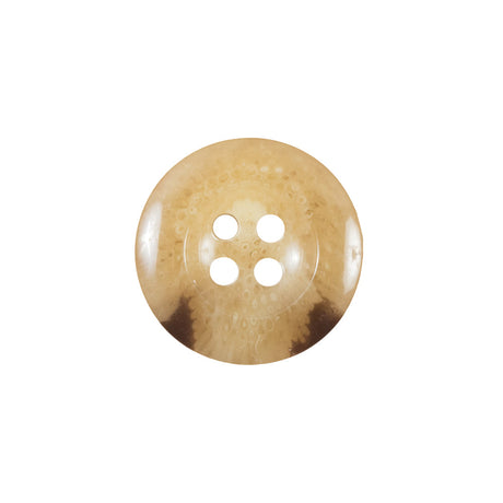 Beige and Brown 4-Hole Plastic Button - 30L/19mm