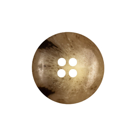 Chestnut and Parsnip Spotted 4-Hole Semi-Translucent Plastic Button - 36L/23mm