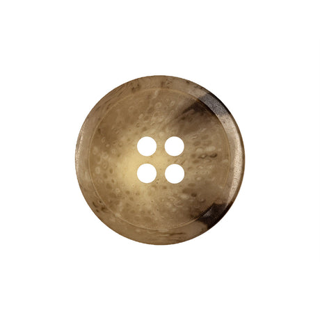Chestnut and Parsnip Spotted 4-Hole Semi-Translucent Plastic Button - 36L/23mm
