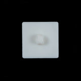 White Square Bevel Cut Button - 33L/21mm