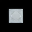 White Square Bevel Cut Button - 33L/21mm